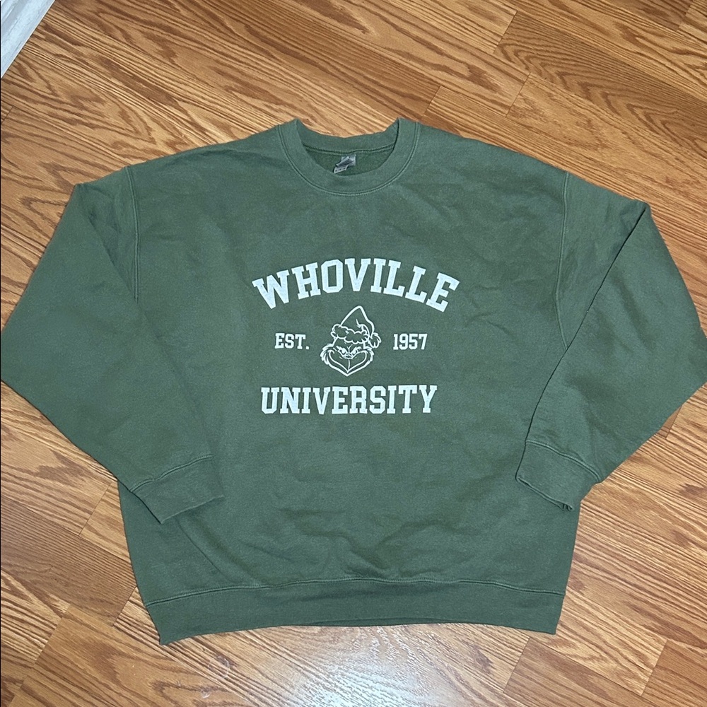 Whoville University Christmas Sweater Crewneck Sweatshirt size XL